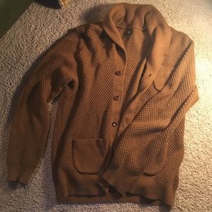 J. Crew Chunky Cotton Shawl Neck Cardigan Sweater